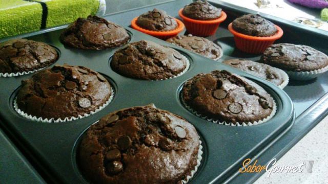 muffins con chips de chocolate