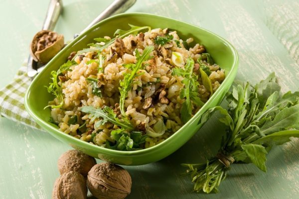 Recetas arroz vegetarianas arroz Arroz, ajo y nueces 