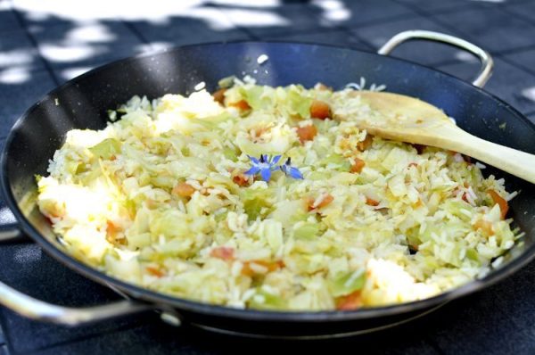 Recetas arroz vegetarianas arroz Arroz con repollo y brócoli 