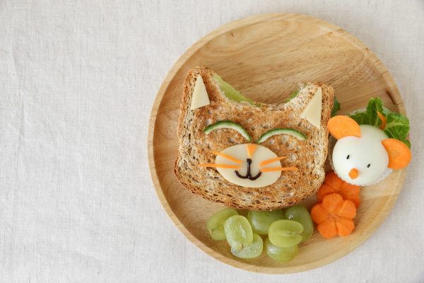Bocadillos Fríos o Sandwiches para Fiestas para niños gato 
