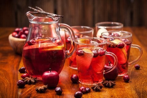 Hot punch for winter and Christmas