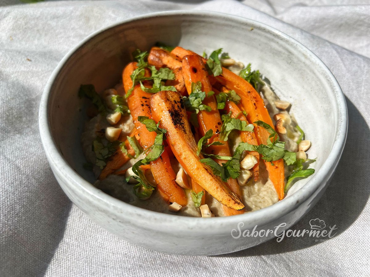 receta ensalada de zanahorias con baba ganoush