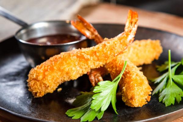 Langostinos tempura 