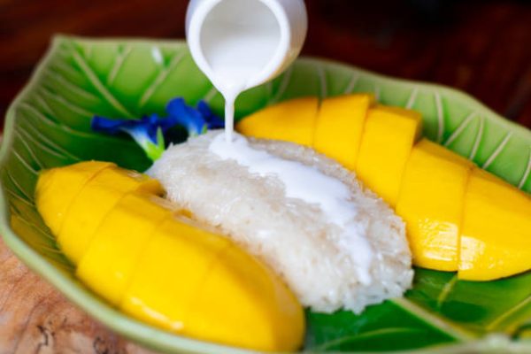 Mango sticky rice receta tailandesa 5 