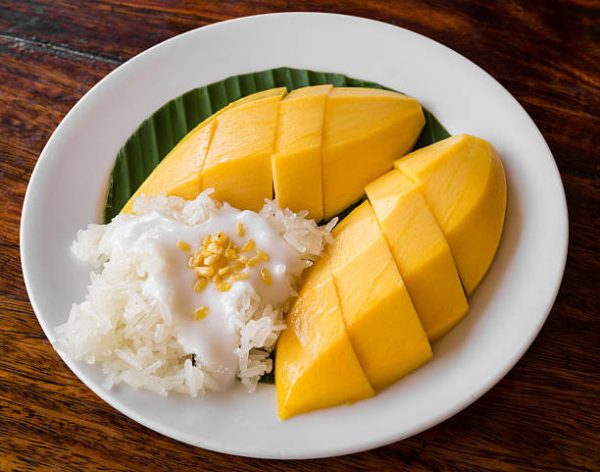 Mango sticky rice receta tailandesa 6 