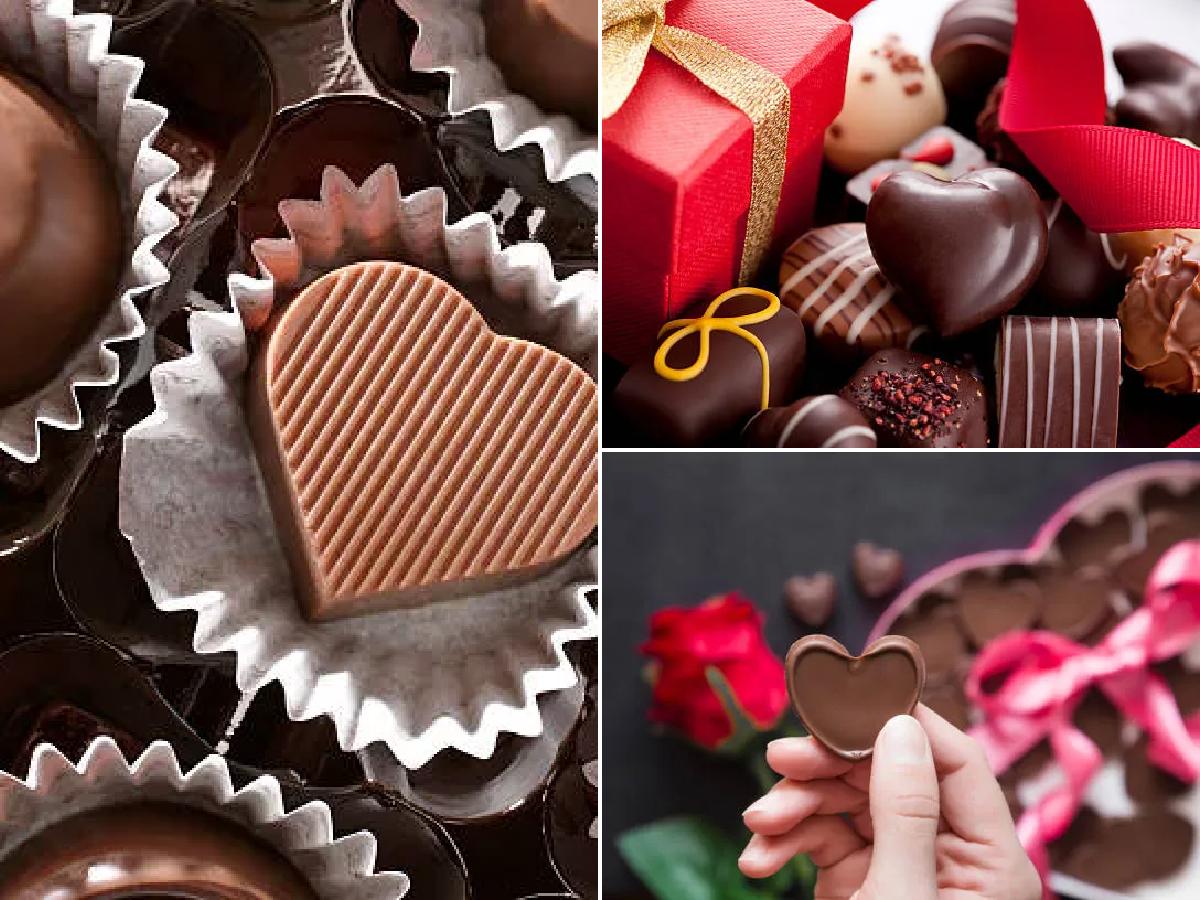Bombones de Chocolate en forma corazón para San Valentín