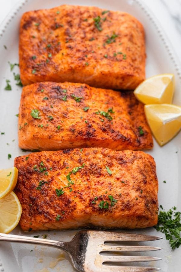 Recetas bajas en calorias air fryer salmon 