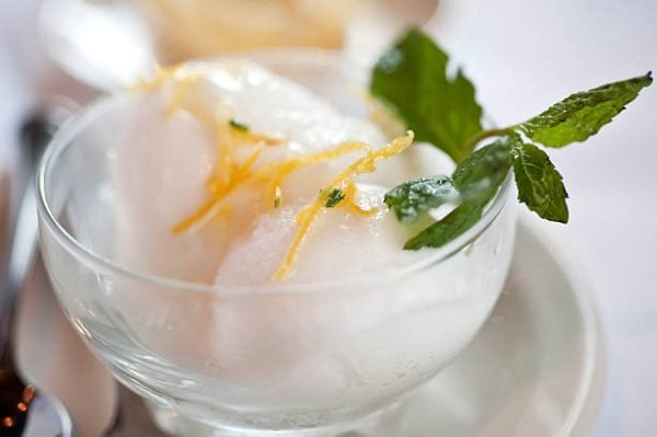 Recetas helados saludables bajo en calorias Sorbete de limón 