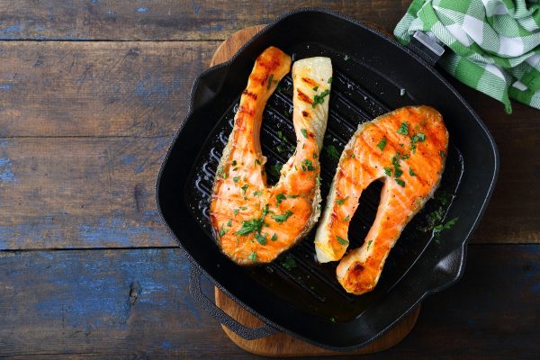 Recetas sin azucar ni carbohidratos para cenar salmon plancha 