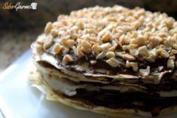 Tarta de crepes y nutella