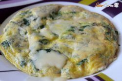 Tortilla de espinacas y queso